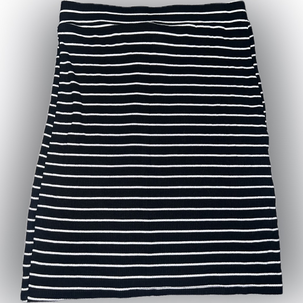 Joe B Black and White Midi Pencil Skirt